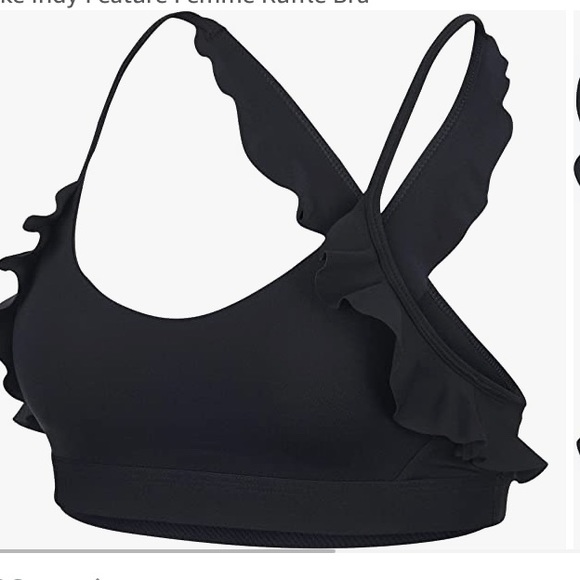 Nike Indy Feature Femme Ruffle Sports Bra - Picture 3 of 10